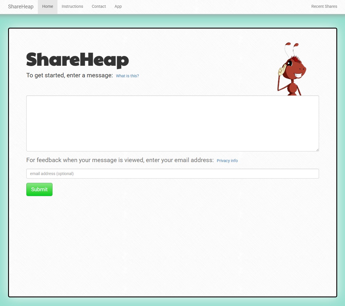 ShareHeap website screenshot